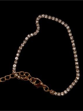 Vintage estate sale Crystal Tennis Bracelet /anklet if u wish -